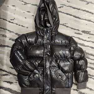 Appaman Shiny Graphite Puffer Jacket with Hood